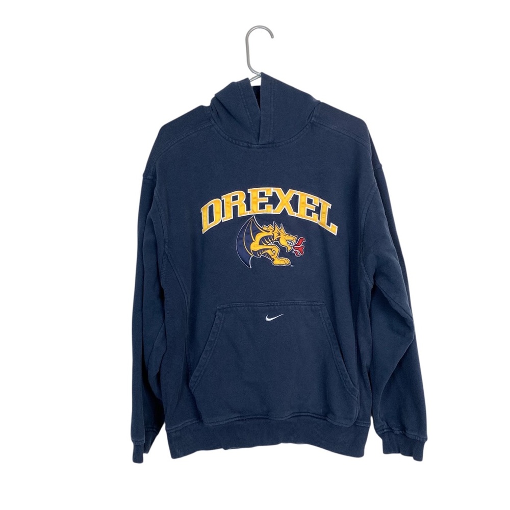 Y2K Nike navy Drexel hoodie size small collegiate university